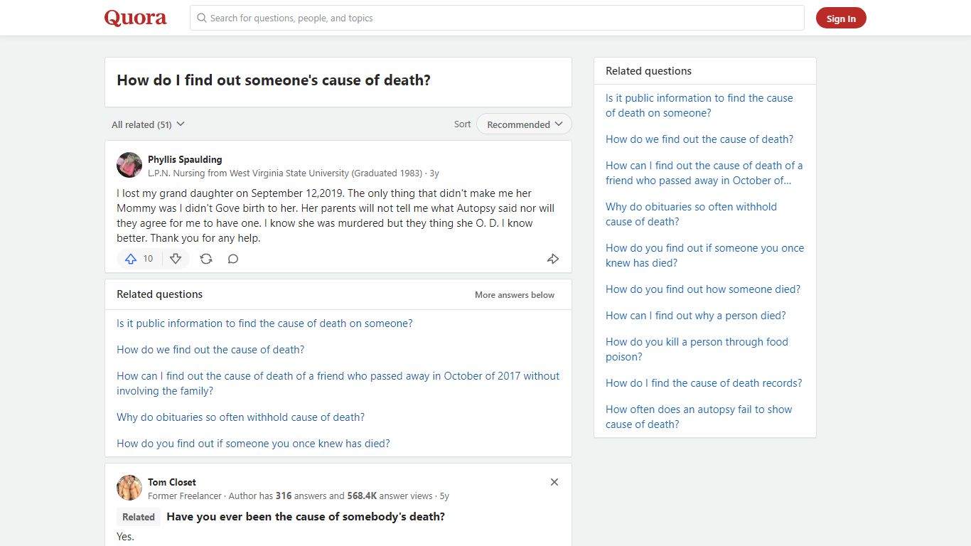 How to find out someone's cause of death - Quora